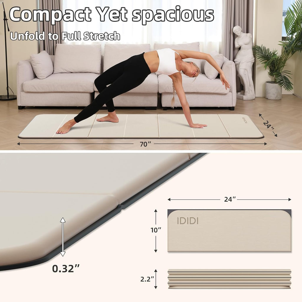 Tapete de Yoga Plegable - 70" x 24" | 0.32" (8 mm) de espesor