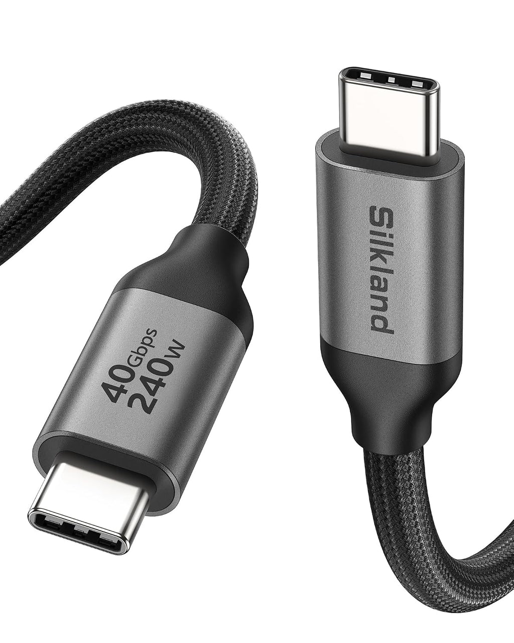 Silkland 40Gbps USB 4 para Thunderbolt 4 Cable 10FT, 8K/Dual 4K, 240W PD3.1