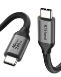 Silkland 40Gbps USB 4 para Thunderbolt 4 Cable 10FT, 8K/Dual 4K, 240W PD3.1