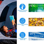 Sacos de dormir calefaccionados para adultos, camping en clima frío, 95–149°F para 4 estaciones