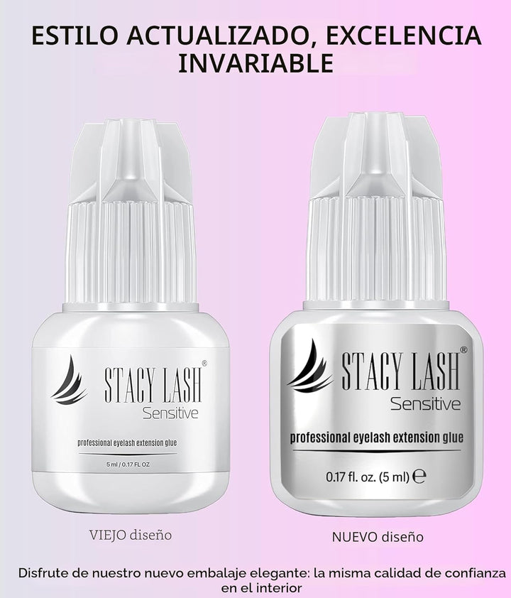 Stacy Lash Pegamento para extensiones de pestañas sensibles, 0,17 f...