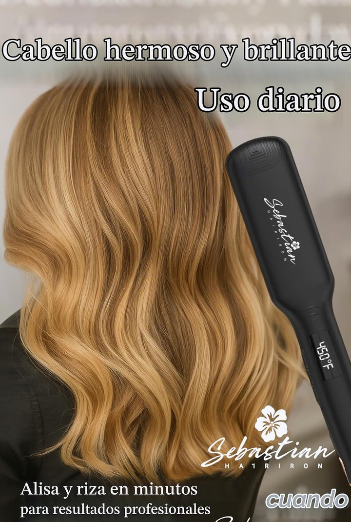 Plancha Placas Cerámica Titanio -Profesional 2 en 1 | Sebastian Hai...