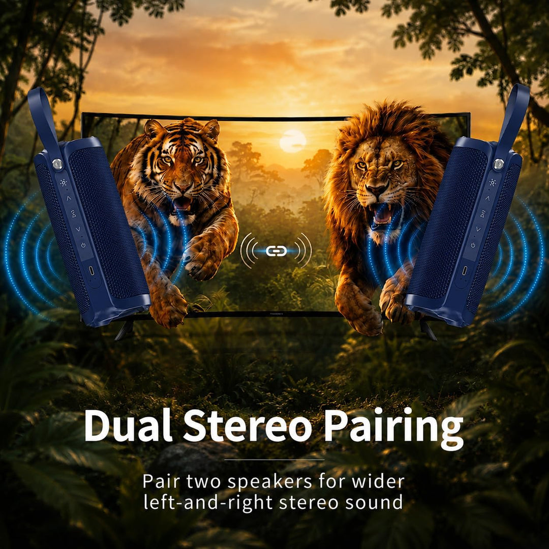 Bobtot Altavoz Bluetooth portátil, altavoz impermeable IPX6 con gra...