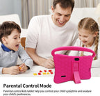 Tablet Kids de 7 pulgadas con funda a prueba de golpes, 1 GB de RAM 32 GB ROM, tableta Android para niños pequeños con Bluetooth, WiFi, GMS, control parental, educativo, juegos (rosa)