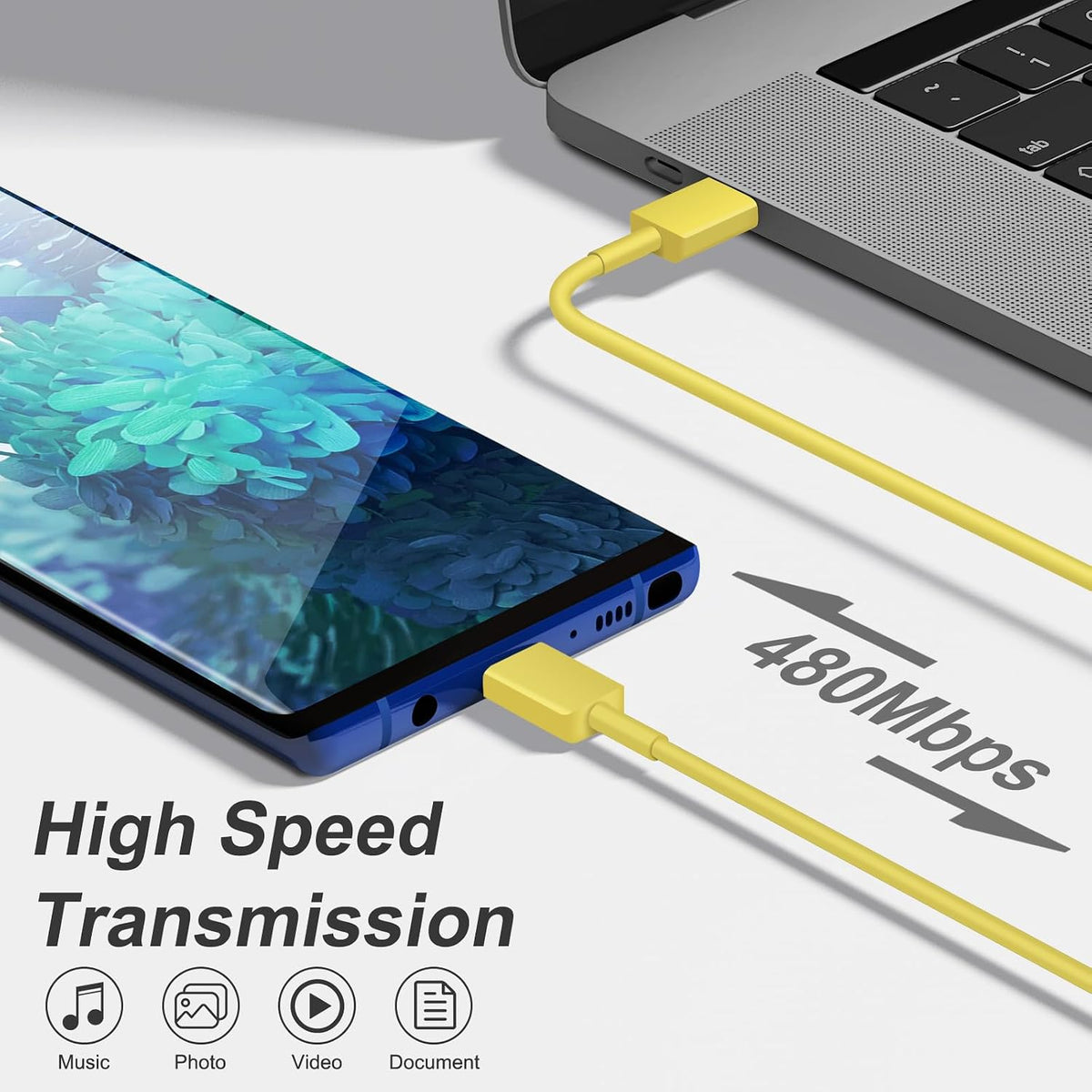 Cargador USB C tipo C cargador de carga rápida 12FT 45W Samsung