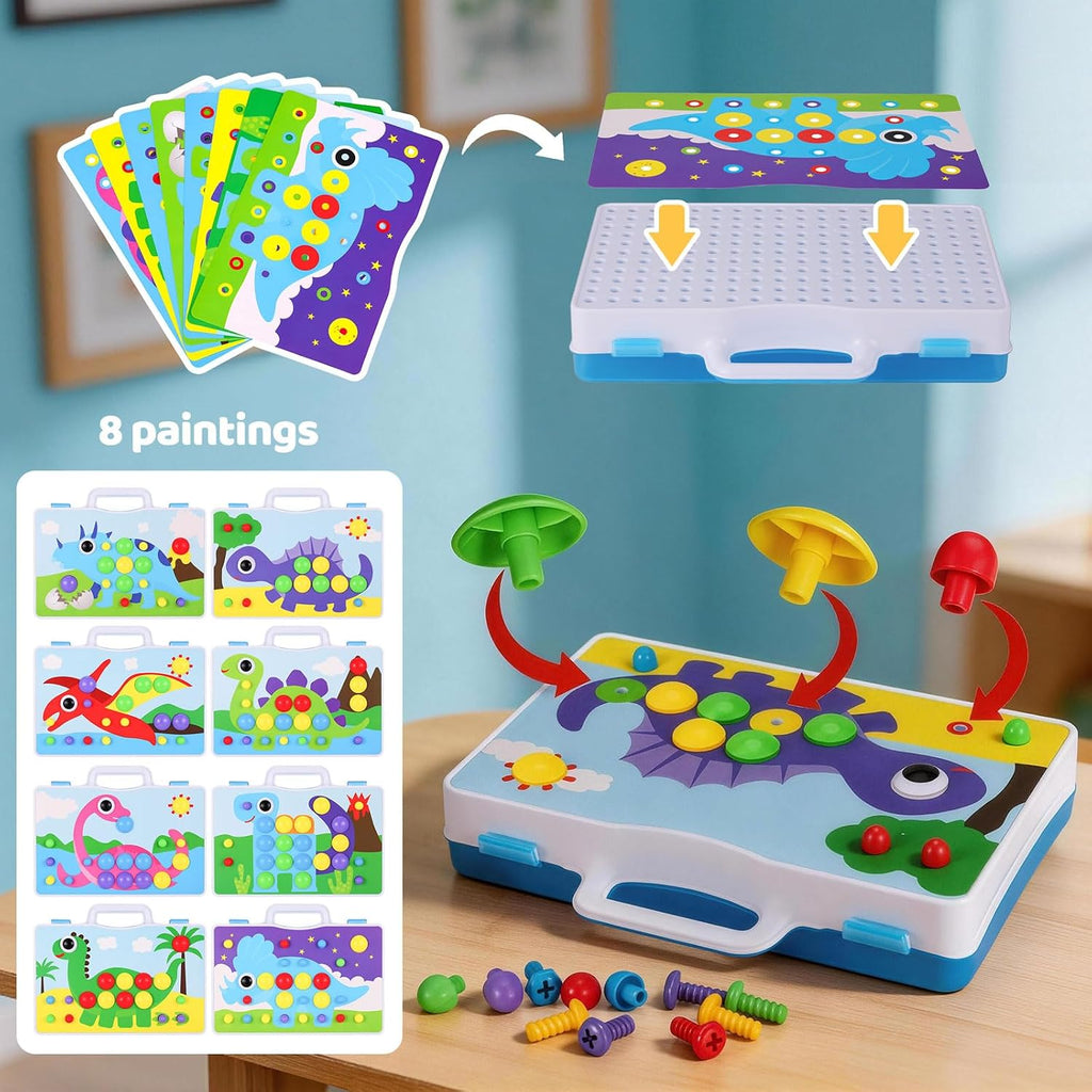 Juguetes de construcción STEM 224PCS Juego de destornilladores y taladro para