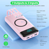 Cargador portátil inalámbrico 40800mAh para iPhone con 3 cables inc...
