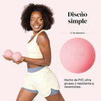 Bala Power Ball, pelota de ejercicio de tonificación ponderada para pilates, yoga, fitness en casa y más, pelota de entrenamiento para entrenamiento de fuerza y núcleo, aeróbicos y entrenamiento para