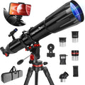 Telescopio HETEKAN para adultos de alta potencia, apertura de 3.543 in, refractor de 35.433 in