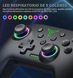 ELISWEEN Controlador Switch, Controlador Inalámbrico Compatible con Switch 1/Switch 2/Switch Lite/OLED, Controladores Inalámbricos para Switch que funcionan con iOS/Android/PC con Luz RGB, Programable