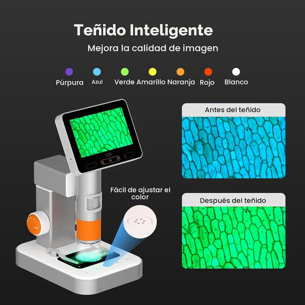 Microscopio para niños 8-12, miniscopio digital del PDA MX2-AS