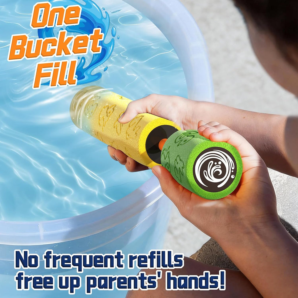 Pistolas de agua para niños y adultos, juguete de pistola de chorro de espuma de alta capacidad, juguetes acuáticos divertidos de verano para juegos de piscina al aire libre en la playa