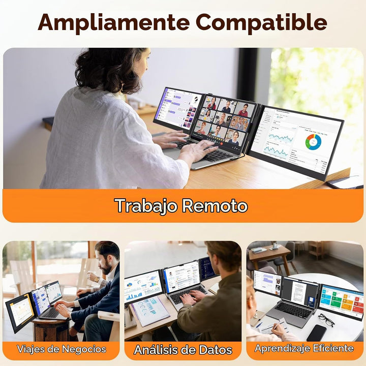 ROYY - Extensor de pantalla para laptop, monitor portátil 1080P FHD...