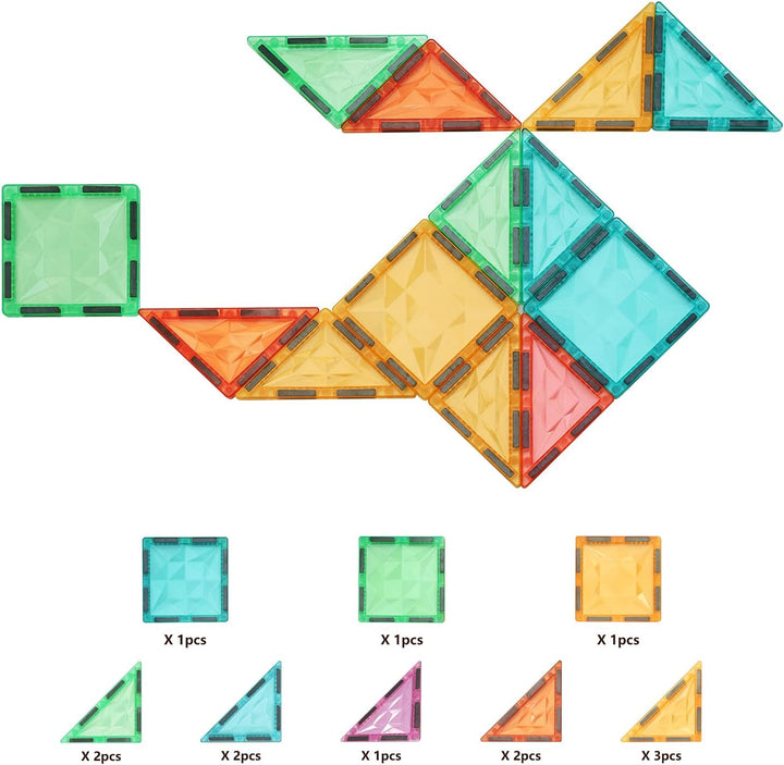 YRZtiles Juego de azulejos magnéticos de 100 piezas para niños, blo...