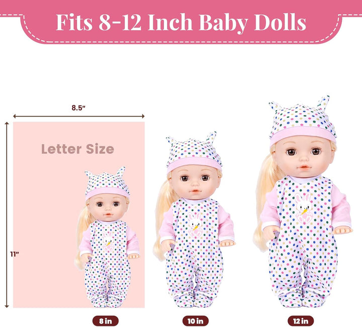 BABESIDE 3 juegos de ropa de muñeca Alive para muñecas de 8 a 12 pu...
