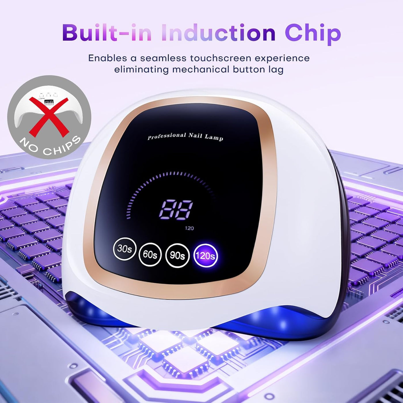 Lámpara de uñas UV LED, Gugusure mejora de 180 W secador de uñas pa...