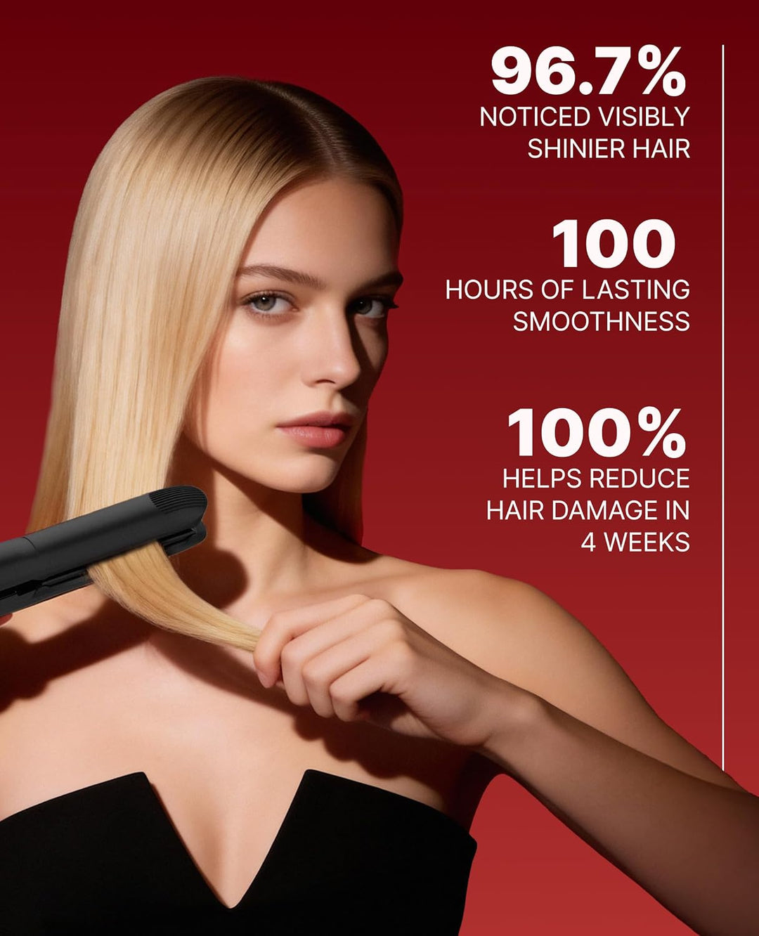 GLAMPALM Classic Vibrating 1" All-Ceramic | Plancha de pelo número...