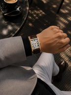 PIERRE RICHARDSON PR2091 Reloj de lujo para hombre - Reloj de cuarzo de acero inoxidable, resistente al agua 5ATM, cristal de zafiro resistente a los arañazos, correa de cuero, reloj para hombre