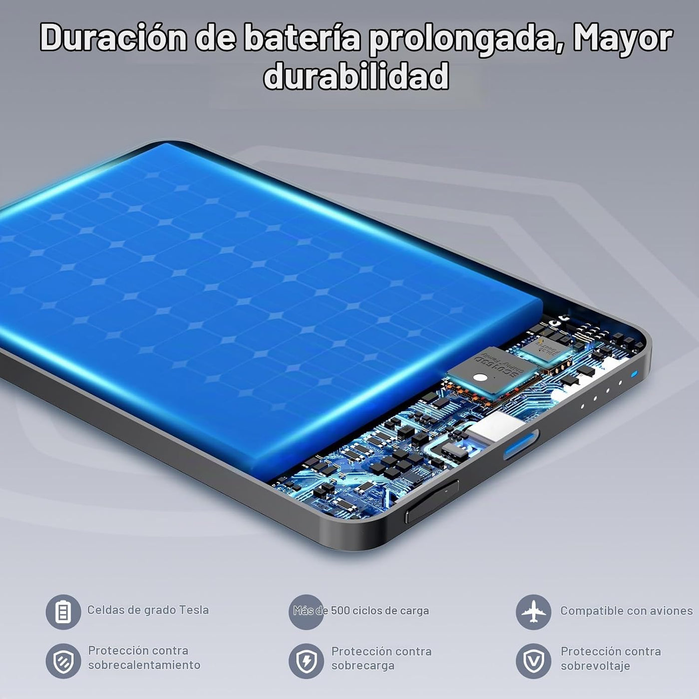 SIXTHGU Cargador portátil magnético delgado con soporte, PowerMag,...