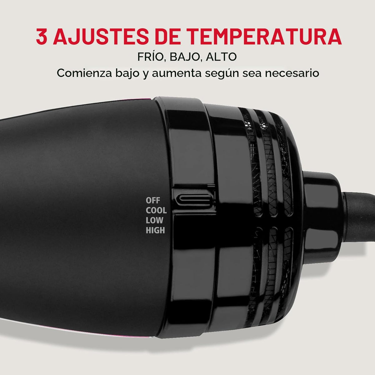 Revlon-Cepillo de aire caliente para secador, Negro, Big Blowout (barril de 2.8 pulgadas)