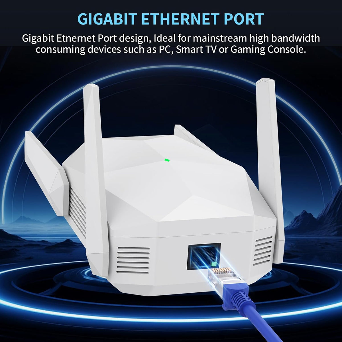 Extensor de Rango WiFi 6 AX3000 2025, Extensor de Señal WiFi con Pu...