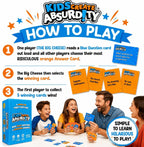 Kids Create Absurdity - Juego de cartas divertido para niños, juego familiar, risa hasta que llores, un divertido juego de cartas para rellenar el espacio en blanco para edades de 6 a 12 años
