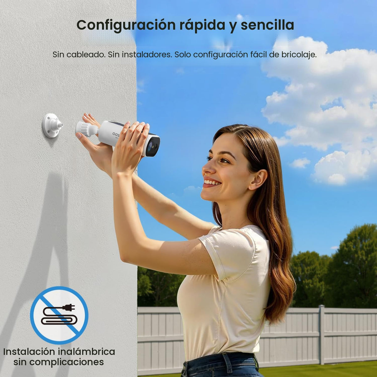 aosu Sistema al aire libre inalámbrico de las cámaras de seguridad solares