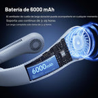 JISULIFE Ventilador de cuello portátil actualizado: collarín manos...