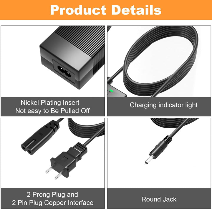 Cargador de 42V para Hiboy S2 36V batería de iones de