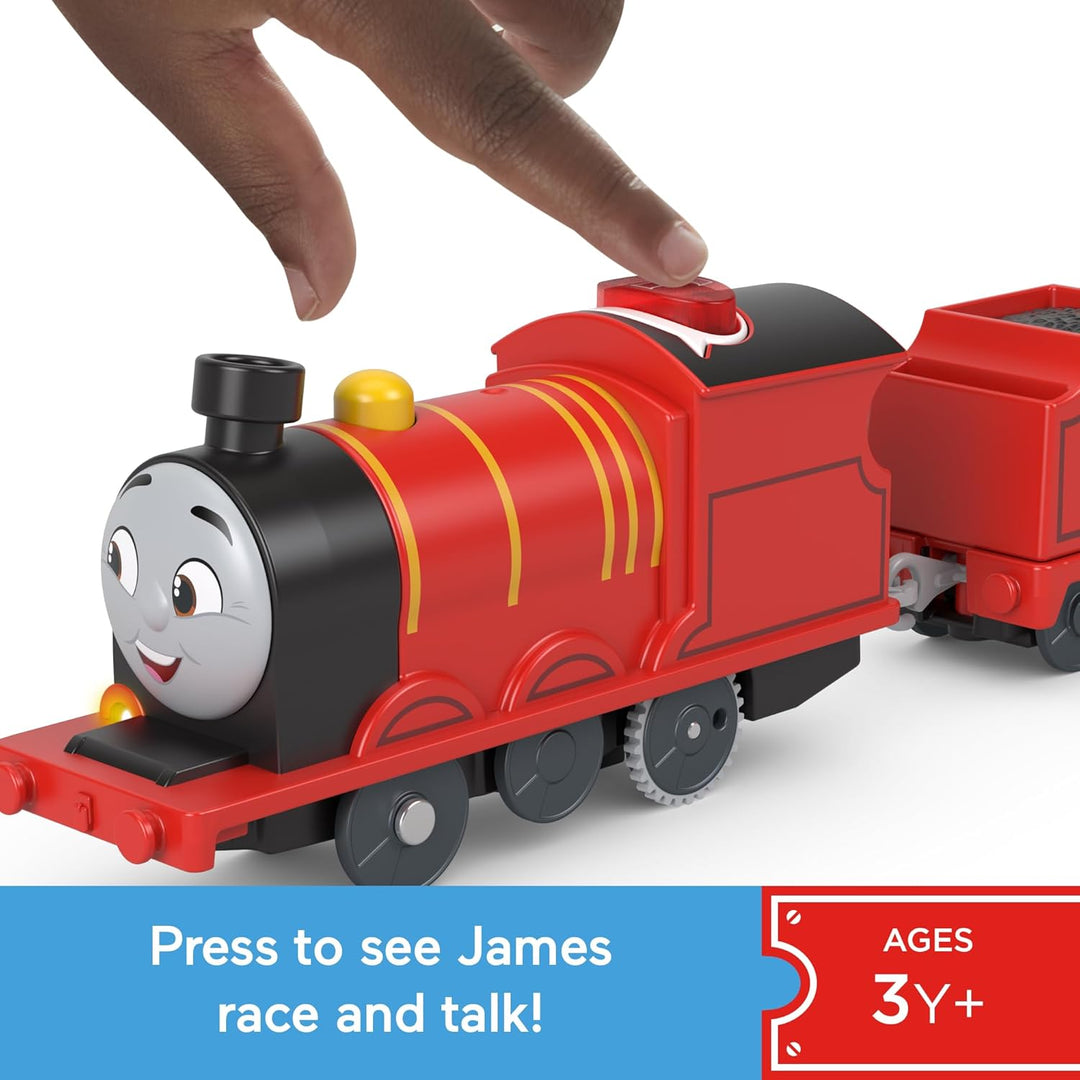 Thomas &amp; Friends Tren de juguete motorizado Talking James Motor...