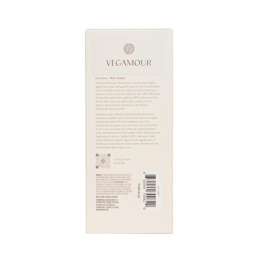 VEGAMOUR GRO+ Advanced Dermaroller | 1,200 Microneedles de 0.25mm H...