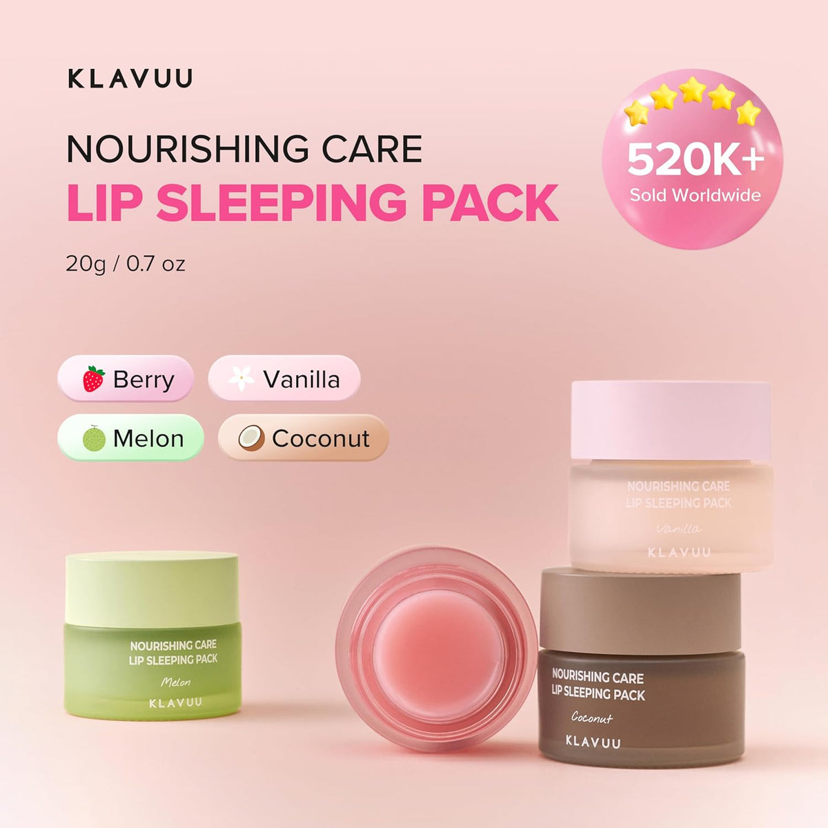 Máscara de Labios para Dormir Klavuu (20 g) \u2013 Tratamiento Core...