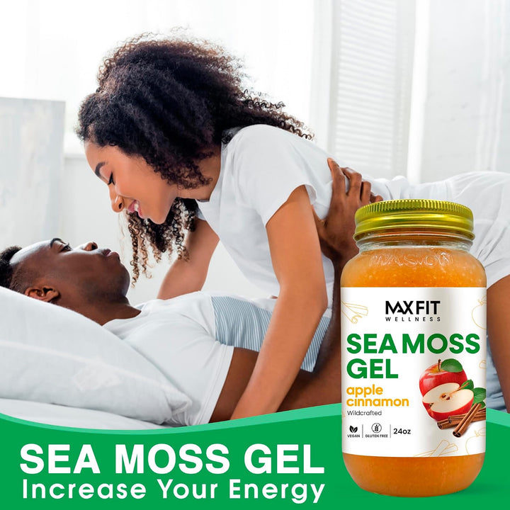 Gel de musgo marino crudo (12 sabores) de 24 onzas, gel de musgo ma...
