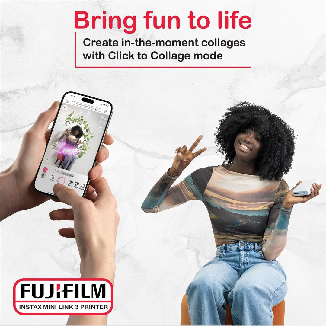 Paquete Fujifilm Instax Mini Link 3 Impresora Instax Mini Film (40...