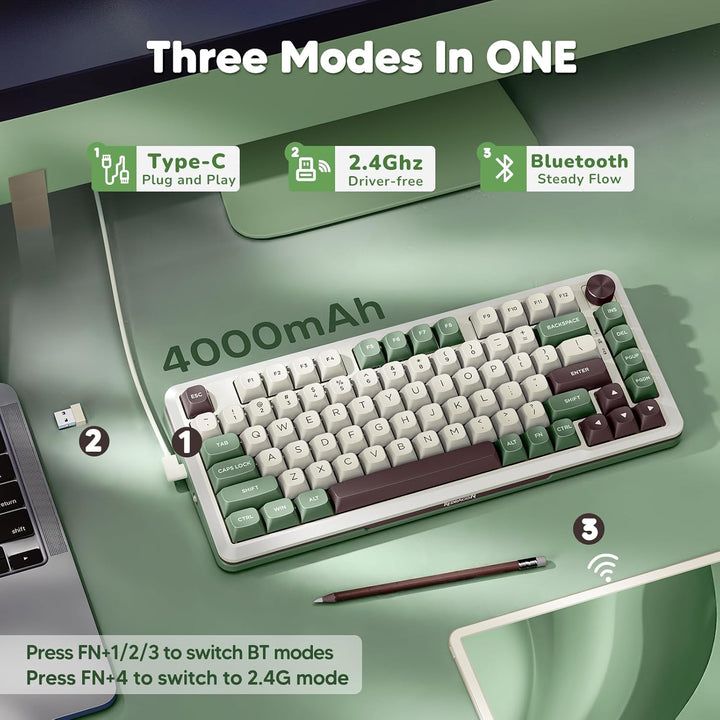 Redragon K681 Pro Wireless Mechanical Keyboard, Gasket Mounted RGB...