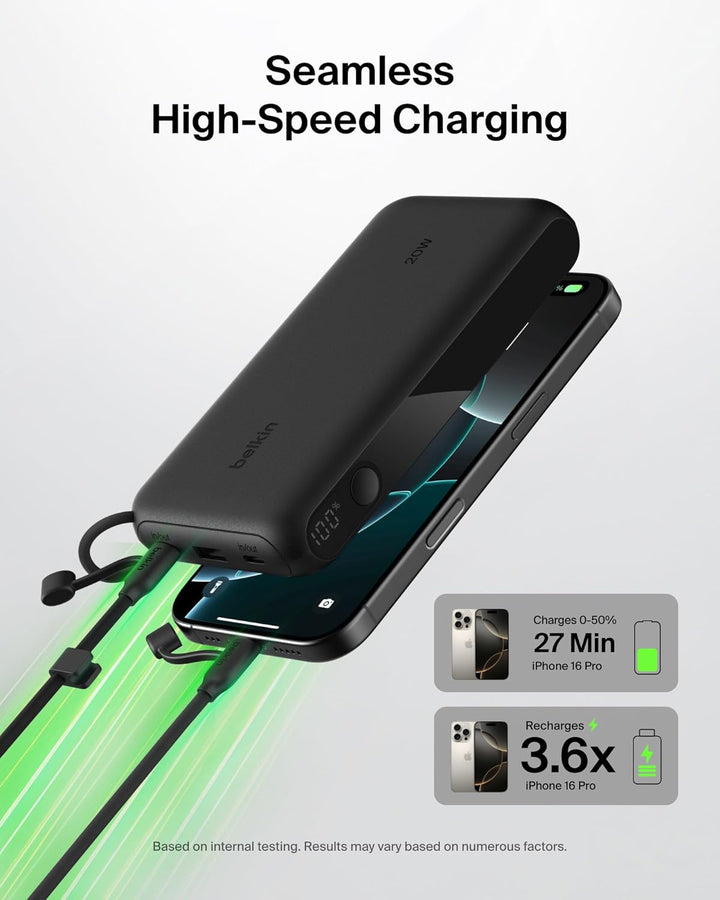 Belkin Cargador portátil, cargador de batería USB-C de 20,000 mAh c...