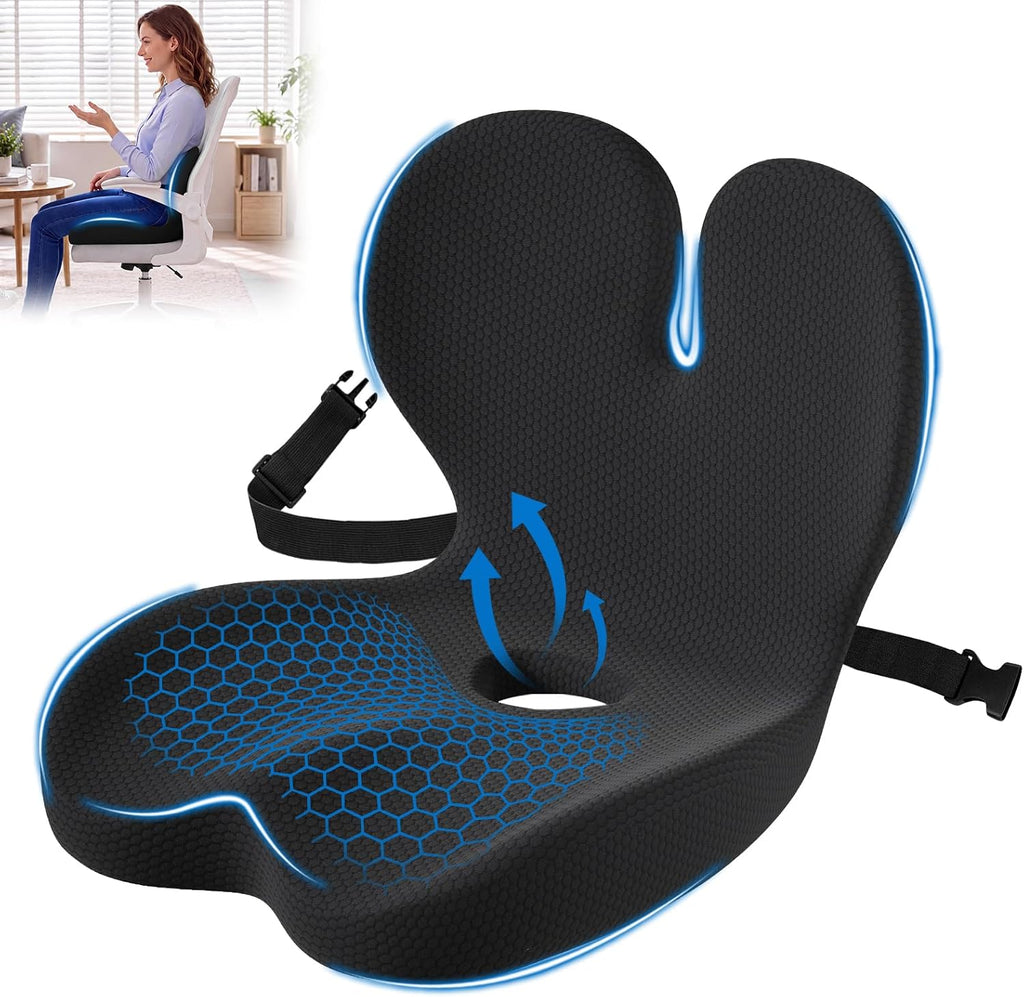 Cojín de asiento con cojín de apoyo lumbar Cojín ergonómico para la