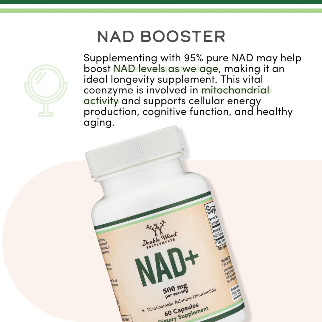 NAD+ Antienvejecimiento y Regeneración Celular | 500mg de NAD Plus...