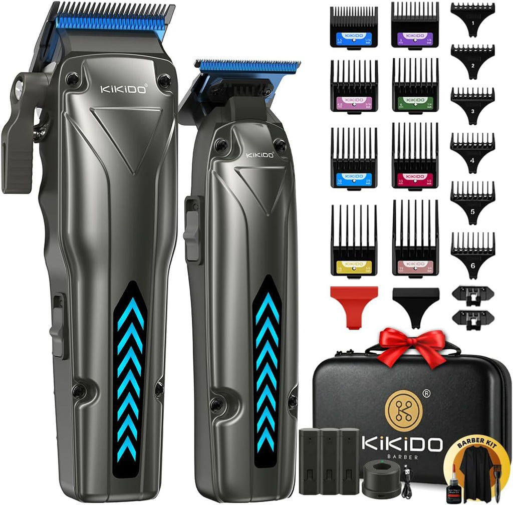 KIKIDO Cortadora de pelo inalámbrica para hombre, kit de cortapelos
