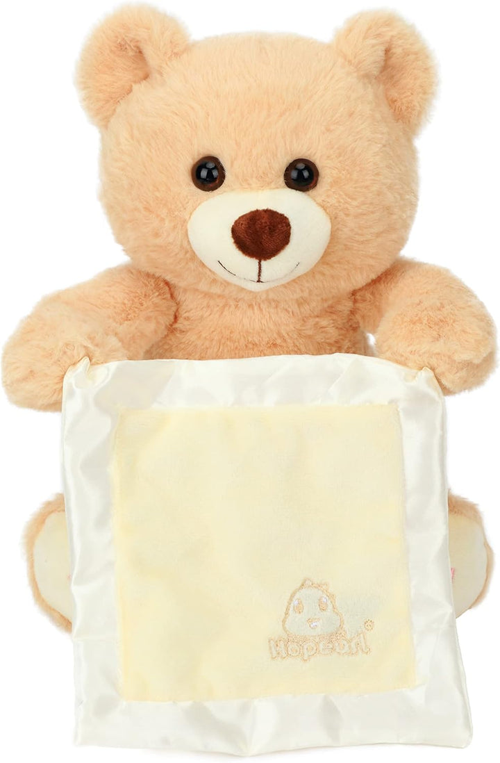 Hopearl Peek A Boo Bear con manta de seguridad, interactivo, repite...