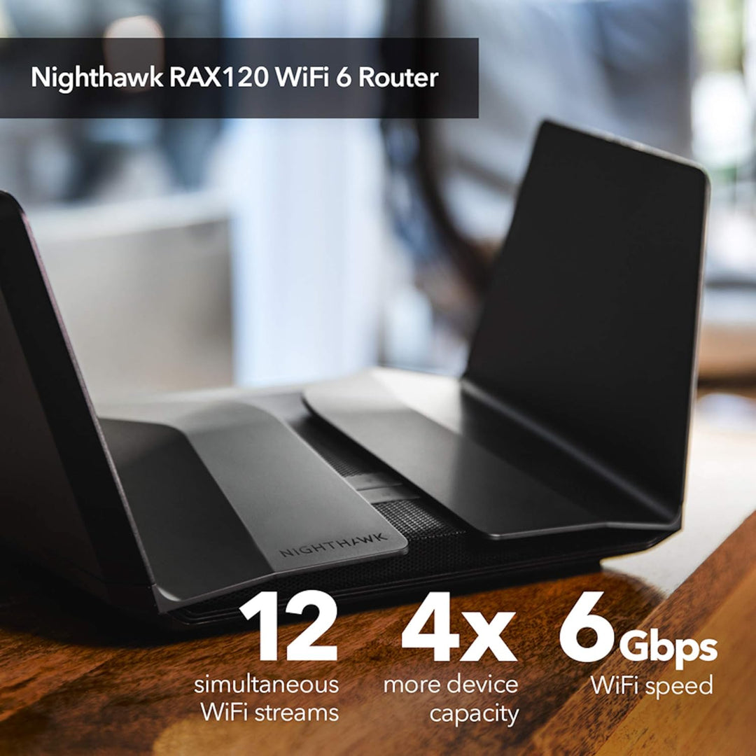NETGEAR Nighthawk Router WiFi 6 (RAX120) Router Gigabit de doble ba...