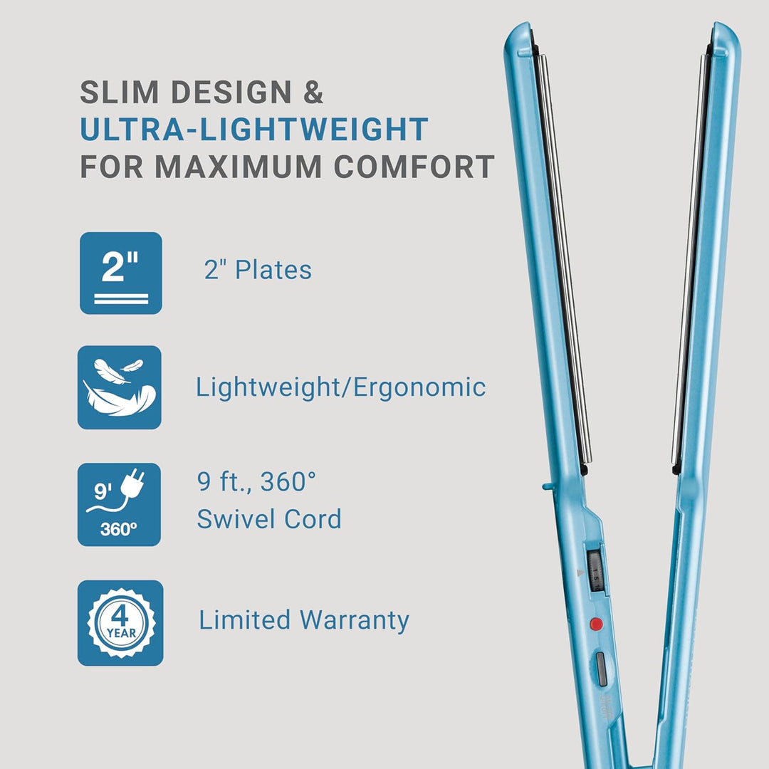 BabylissPRO Nano Titanium Ultra-Thin Hair Straightener, Professiona...