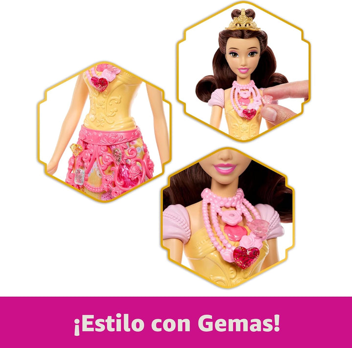 Mattel Muñeca de moda de Bella de Disney Princess y accesorios con...