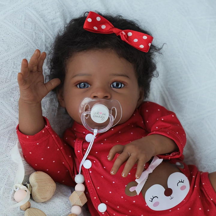 SCOM Muñecas Reborn de bebé niña negra - Muñeca recién nacida afric...