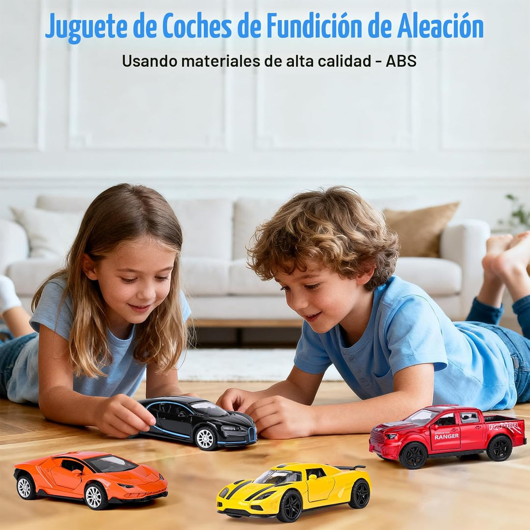 Paquete de 4 autos de juguete, 1\/36 de metal fundido a presión con...