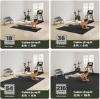 AIRHOP 18 Azulejos Tapete de Piso de Gimnasio, Tapete de Gimnasio de Rompecabezas de Espuma EVA, Azulejos de Piso de Espuma Entrelazados de Alta Densidad para Gimnasio en Casa, Juego, Entrenamiento