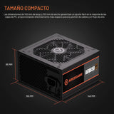 ARESGAME Fuente de alimentación AGV Series 650W, certificado 80 Plu...