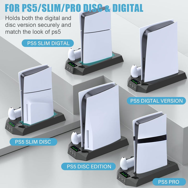 Soporte PS5\/PS5 Slim\/PS5 Pro y estación de refrigeración con esta...