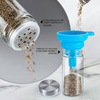 Organizador giratorio de especias con tarros (20 unidades), organizador de condimentos para gabinete, estantes de especias de cocina para encimera, organizador giratorio de especias de acero