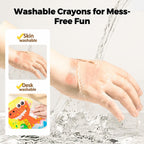Jar Melo Crayones jumbo para niños pequeños, 12 colores TwistJoy, lápices no tóxicos lavables fáciles de sostener de gran tamaño, regalo para niños y niñas de regreso a la escuela